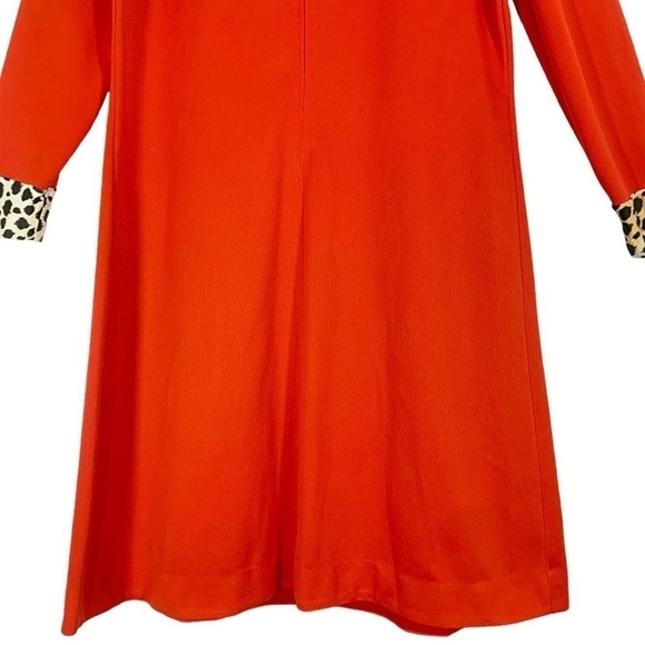Vintage Unbranded Retro Rockabilly Midi Dress Size Large Red Animal Print - Picture 8 of 10